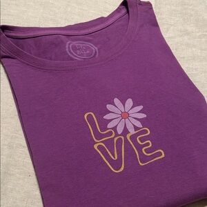 🎉SOLD ON EBAY🎉 Life Is Good Women’s Crusher Tee Long Sleeve Daisy Love